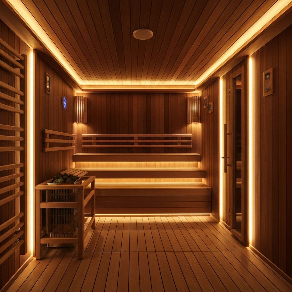 Zona de Sauna en Destino Fit, gimnasio en Teba