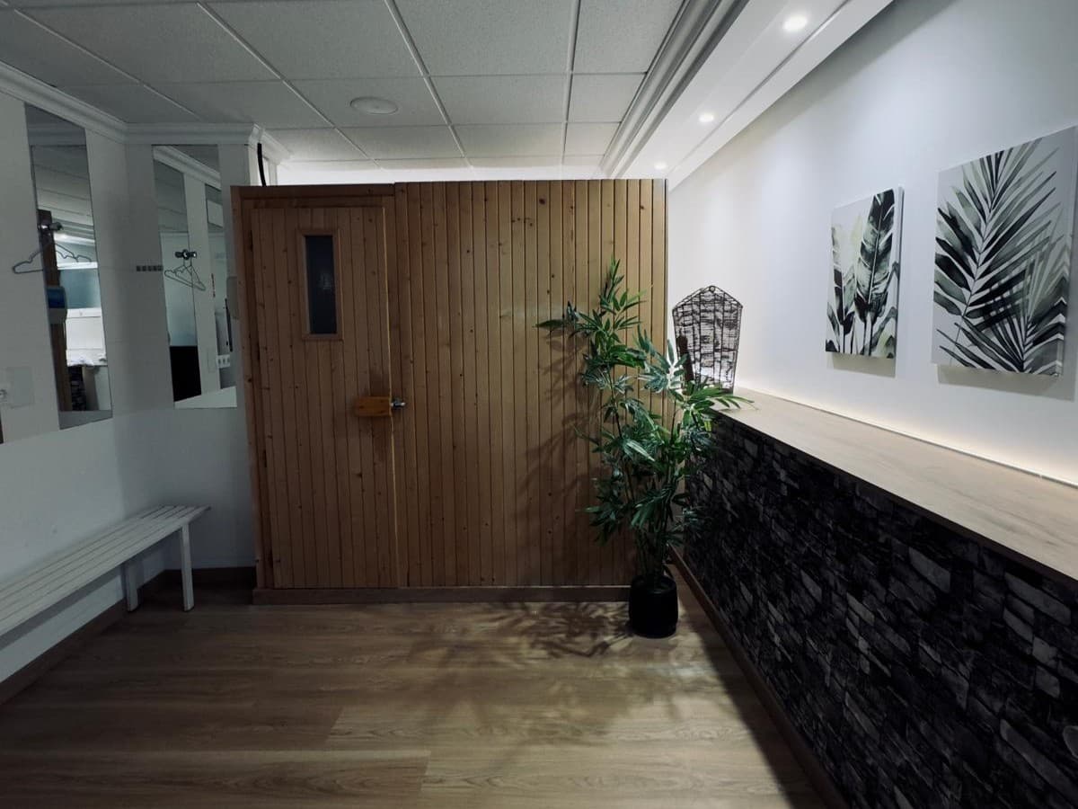 Zona de Sauna en Destino Fit, gimnasio en Teba